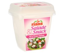 Queso para ensalada fresco con ajo y finas hierbas en tacos RIANS 120 gr, Queso para ensalada fresco con ajo y finas hierbas en tacos RIANS 120 gr,