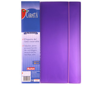 Carpeta con tapas de poliuretano rígido, tamaño folio, 40 fundas AUCHAN. Carpeta con tapas de poliuretano rígido, tamaño folio, 40 fundas AUCHAN.