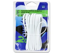 Rollo de 10 metros de cable telefónico macho-macho 6P4C EUROBRIC 2000. Rollo de 10 metros de cable telefónico macho-macho 6P4C EUROBRIC 2000.