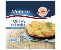 Tortas congeladas de bacalao, realizadas con receta artesanal MAHESO 350 g. Tortas congeladas de bacalao, realizadas con receta artesanal MAHESO 350 g.