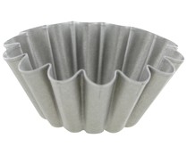 Molde para flanes efecto rizado de acero inoxidable, 10x3.3 Centímetros IMF. Molde para flanes efecto rizado de acero inoxidable, 10x3.3 Centímetros IMF.