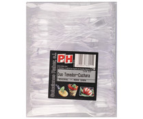 Dúo de cuchara y tenedor de plástico para aperitivos, 10cm, 100 unidades, P&H. Dúo de cuchara y tenedor de plástico para aperitivos, 10cm, 100 unidades, P&H.