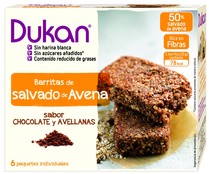 Barritas de salvado de avena con sabor a chocolate y avellanas DUKAN 150 gr, Barritas de salvado de avena con sabor a chocolate y avellanas DUKAN 150 gr,