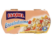 Ensalada con quinoa con hortalizas, atún y cereales ISABEL pack 2 x 160 g. Ensalada con quinoa con hortalizas, atún y cereales ISABEL pack 2 x 160 g.