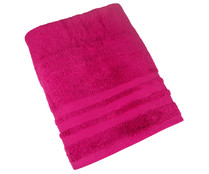 Toalla de baño 100% algodón color rosa fucsia, 500g/m² de densidad, ACTUEL. Toalla de baño 100% algodón color rosa fucsia, 500g/m² de densidad, ACTUEL.