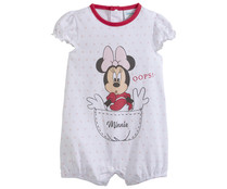 Pelele corto para bebé DISNEY Minnie Mouse, talla 62. Pelele corto para bebé DISNEY Minnie Mouse, talla 62.