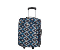 Maleta mediana de material blando, con diseño azteca, 2 ruedas, ITLUGGAGE. Maleta mediana de material blando, con diseño azteca, 2 ruedas, ITLUGGAGE.