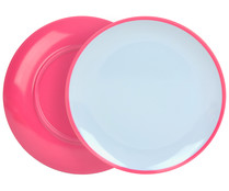 Plato de postre, 20,3cm de diámetro fabricado en melamina color rosa, TABERSEO. Plato de postre, 20,3cm de diámetro fabricado en melamina color rosa, TABERSEO.