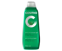 Gel de baño o ducha con extrado de aloe vera y flor de loto COSMIA 750 ml. Gel de baño o ducha con extrado de aloe vera y flor de loto COSMIA 750 ml.