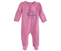 Pijama pelele largo interlock para bebé IN EXTENSO, talla 62. Pijama pelele largo interlock para bebé IN EXTENSO, talla 62.