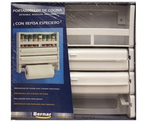Portarrollos fabricado en plástico ABS con triple repisa y especiero BERNAR. Portarrollos fabricado en plástico ABS con triple repisa y especiero BERNAR.