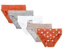 Lote de 5 calzoncillos slip de niño IN EXTENSO, talla 4/5. Lote de 5 calzoncillos slip de niño IN EXTENSO, talla 4/5.