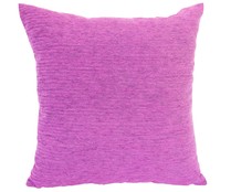 Cojín 45x45cm., tejido chenilla color rosa con cierre cremallera AUCHAN. Cojín 45x45cm., tejido chenilla color rosa con cierre cremallera AUCHAN.