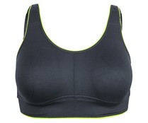Sujetador deportivo sin aros SELENE Gina, color negro/verde, talla 85C. Sujetador deportivo sin aros SELENE Gina, color negro/verde, talla 85C.