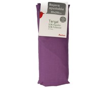 Sábana bajera ajustable 50% algodón 50% poliéster color morado, 80cm. AUCHAN. Sábana bajera ajustable 50% algodón 50% poliéster color morado, 80cm. AUCHAN.