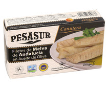 Filetes de melva de Andalucía canuteras en aceite de oliva PESASUR 80 g. Filetes de melva de Andalucía canuteras en aceite de oliva PESASUR 80 g.