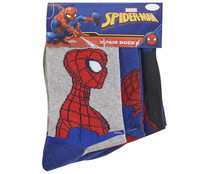 Lote de 3 pares de calcetines de niño SPIDERMAN, talla 27/30. Lote de 3 pares de calcetines de niño SPIDERMAN, talla 27/30.