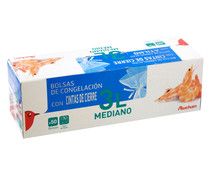 Bolsas de congelación con cintas de cierre, capacidad 3 litros AUCHAN 50 uds. Bolsas de congelación con cintas de cierre, capacidad 3 litros AUCHAN 50 uds.