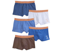 Lote de 5 calzoncillos bóxers para niño IN EXTENSO, talla 10. Lote de 5 calzoncillos bóxers para niño IN EXTENSO, talla 10.
