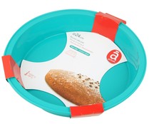 Molde redondo de silicona para tartas, 24 centímetros de diámetro ACTUEL. Molde redondo de silicona para tartas, 24 centímetros de diámetro ACTUEL.