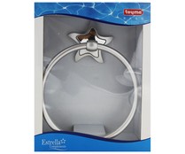 Toallero con forma de aro fabricado en PVC cromado TOYMA Estrella. Toallero con forma de aro fabricado en PVC cromado TOYMA Estrella.