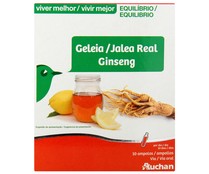 Jalea real de ginseng (complemento alimenticio) AUCHAN 10 uds. Jalea real de ginseng (complemento alimenticio) AUCHAN 10 uds.