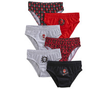 Lote de 6 calzoncillos slips para niño SPIDERMAN, talla 4/5. Lote de 6 calzoncillos slips para niño SPIDERMAN, talla 4/5.