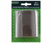 Fieltro adhesivo de color marrón, con medidas de 1 metro x 85 milímetros RAIA. Fieltro adhesivo de color marrón, con medidas de 1 metro x 85 milímetros RAIA.
