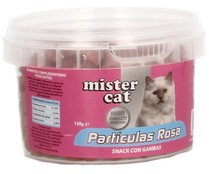 Snacks a base de gambas para gatos MISTER CAT PARTÍCULAS ROSA 150 gr, Snacks a base de gambas para gatos MISTER CAT PARTÍCULAS ROSA 150 gr,