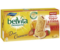 Galletas de cereales rellenas de yogur y fresa de Fontaneda BELVITA 253 gr, Galletas de cereales rellenas de yogur y fresa de Fontaneda BELVITA 253 gr,