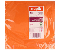 Servilletas desechables doble capa color naranja, 33x33cm. NUPIK 50 unidades. Servilletas desechables doble capa color naranja, 33x33cm. NUPIK 50 unidades.