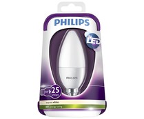 Bombilla led vela de 3W, con casquillo E14 (fino) y luz cálida PHILIPS. Bombilla led vela de 3W, con casquillo E14 (fino) y luz cálida PHILIPS.