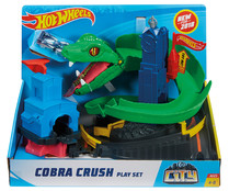 Pista acrobática Cobra Crush, incluye 1 coche HOT WHEELS. Pista acrobática Cobra Crush, incluye 1 coche HOT WHEELS.