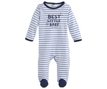 Pijama pelele largo interlock para bebé IN EXTENSO, talla 62. Pijama pelele largo interlock para bebé IN EXTENSO, talla 62.