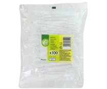 Palitos agitadores desechables de plástico color blanco PRODUCTO ECONÓMICO ALCAMPO 100 unidades. Palitos agitadores desechables de plástico color blanco PRODUCTO ECONÓMICO ALCAMPO 100 unidades.
