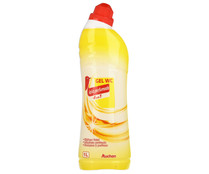 Gel limpiador WC líquido con lejía 4 en 1 AUCHAN 1 litro Gel limpiador WC líquido con lejía 4 en 1 AUCHAN 1 litro
