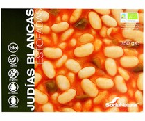 Judías blancas estofadas de cultivo ecológico SORIA NATURAL 300 gr, Judías blancas estofadas de cultivo ecológico SORIA NATURAL 300 gr,
