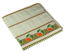 Paño de cocina 50x50cm. estampado frutas, 380 gramos/m² de densidad AUCHAN. Paño de cocina 50x50cm. estampado frutas, 380 gramos/m² de densidad AUCHAN.