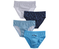 Lote de 4 calzoncillos slips para niño IN EXTENSO, talla 16. Lote de 4 calzoncillos slips para niño IN EXTENSO, talla 16.