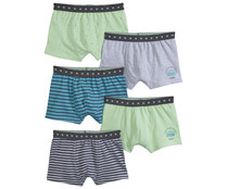 Lote de 5 calzoncillos bóxers para niño IN EXTENSO, talla 12. Lote de 5 calzoncillos bóxers para niño IN EXTENSO, talla 12.