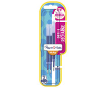Pack de 3 recambios de gel color azul, Inkjoy, PAPER MATE. Pack de 3 recambios de gel color azul, Inkjoy, PAPER MATE.