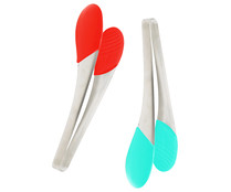 Pinzas de cocina de silicona con mango de acero inoxidable, 30cm., ACTUEL. Pinzas de cocina de silicona con mango de acero inoxidable, 30cm., ACTUEL.