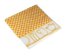 Paño de cocina rizo estampado jacquard color naranja, 100% algodón, 50x50 centímetros AUCHAN. Paño de cocina rizo estampado jacquard color naranja, 100% algodón, 50x50 centímetros AUCHAN.