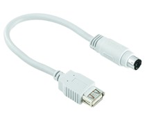 Cable convertidor de Ps2 macho a Usb hembra QILIVE, longitud 15 centimetros, Cable convertidor de Ps2 macho a Usb hembra QILIVE, longitud 15 centimetros,