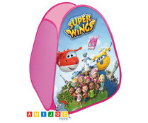 Tienda india infantil automontable, diseño en tonos rosas SUPER WINGS. Tienda india infantil automontable, diseño en tonos rosas SUPER WINGS.