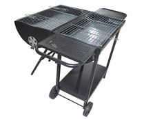 Barbacoa de carbón 130x90x80cm incluye rueda y bandeja, GARDEN STAR. Barbacoa de carbón 130x90x80cm incluye rueda y bandeja, GARDEN STAR.