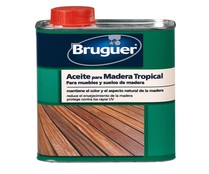 Lata de 0.75 litros de aceite para maderas tropicales BRUGUER. Lata de 0.75 litros de aceite para maderas tropicales BRUGUER.