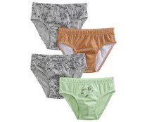 Lote de 4 calzoncillos slips para niño IN EXTENSO, talla 16. Lote de 4 calzoncillos slips para niño IN EXTENSO, talla 16.