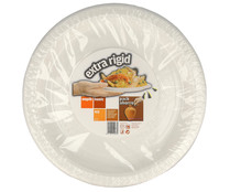 Pack de 40 platos llanos extrarígidos de plástico desechables, 22cm., ACTUEL. Pack de 40 platos llanos extrarígidos de plástico desechables, 22cm., ACTUEL.