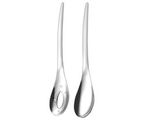 Cubiertos de acero inoxidable para servir ensalada, 26cm. ACTUEL. Cubiertos de acero inoxidable para servir ensalada, 26cm. ACTUEL.